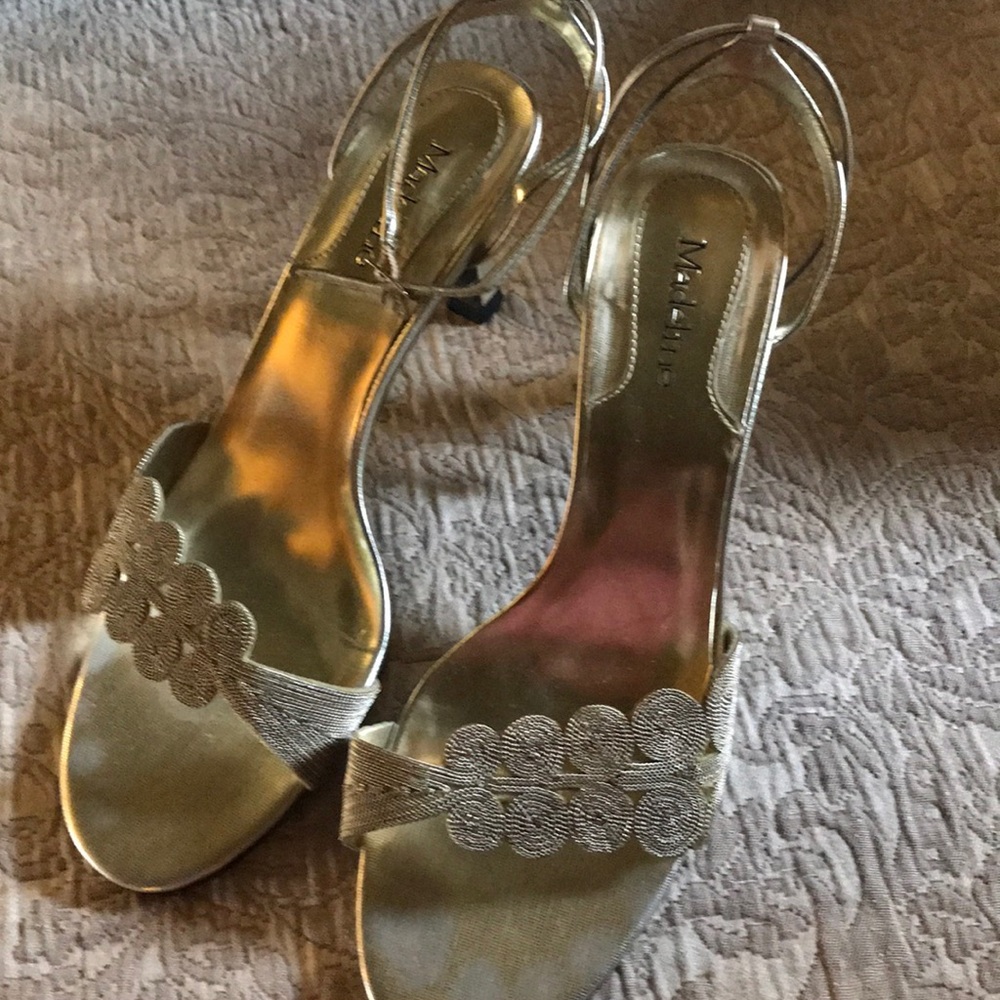 Madeline gold heels